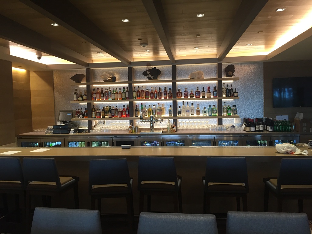 Commercial bar shelving with integrated display lighting