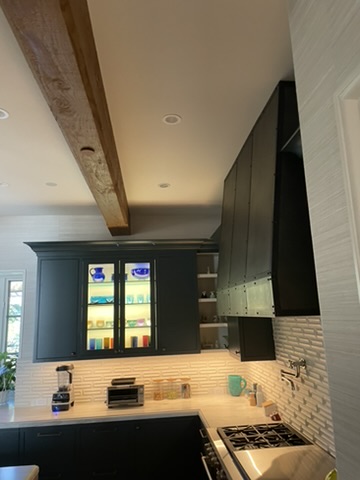 Kitchen work area with under-cabinet task lighting